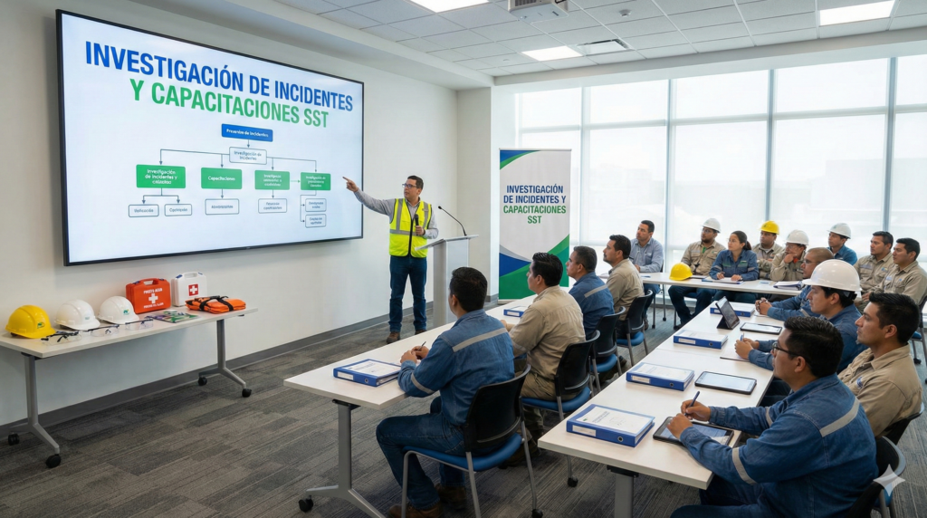 investigación de incidentes y capacitaciones sst