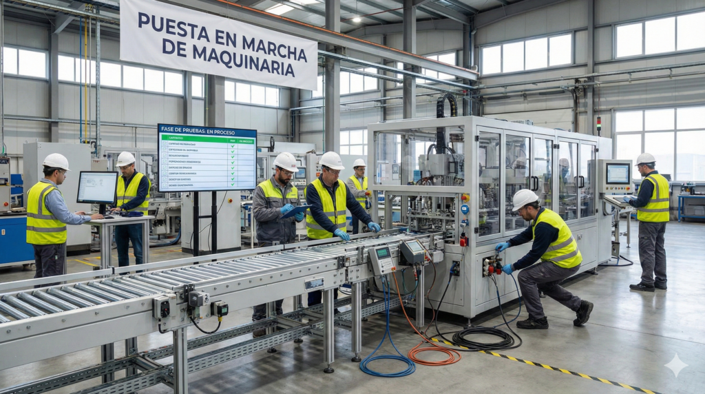 puesta en marcha de maquinaria